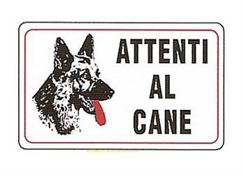 CARTELLI ATTENTI AL CANE PL.12X18