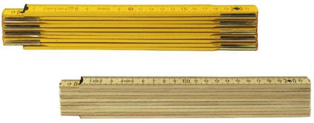 DOPPIMETRI LEGNO GIALLI CON MOLLE