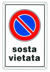 CARTELLI SOSTA VIETATA PL.20X30
