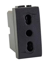 PRESA SICUREZZA 2P-10-16A+T GRIGIO PLU