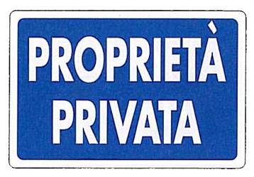 CARTELLI PROP.PRIV.PLAST.20X30