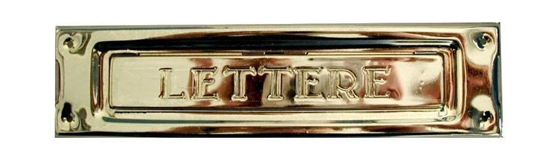 PLACCHE IMPOS.LETTERE OTTONE ANTICATO