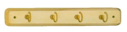 PORTABITI 4 GANCI CM 26 OTTONE LUCIDO