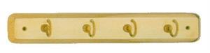 PORTABITI 4 GANCI CM 26 OTTONE LUCIDO