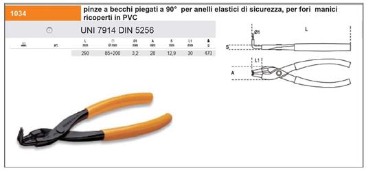 PINZE BECCHI PIEGATI 1034 290 BETA