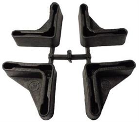 PIEDINI PVC NERI X KIT SCAFFALI (4PZ)