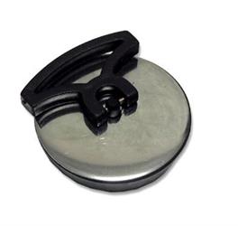 TAPPI GOMMA NERA INOX MM52 C.MANIGLIA