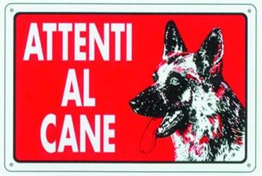 CARTELLI ATTENTI AL CANE PL.20X30