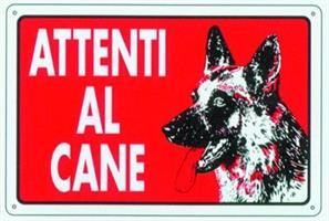 CARTELLI ATTENTI AL CANE PL.20X30