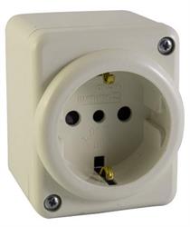 PRESA SCHUKO 2P 16A+T MINIC.IP20 PARET