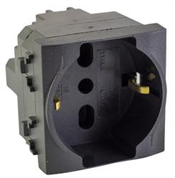 PRESA SCHUKO TRIV.10-16A+T C.SIC.GRIGI