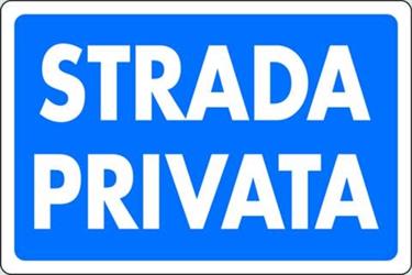 CARTELLI PL.STRADA PRIVATA 20X30