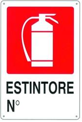 CARTELLI PLASTICA ESTINTORI CM 20X30