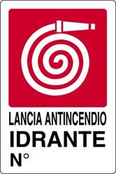 CARTELLI PLASTICA IDRANTE CM 20X30