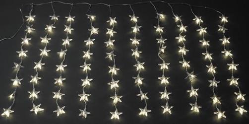 LUCI STELLINE A TENDA 80 LED B.CALDO