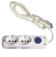 MULTIP 2 SCHUKO+ 4 LAT BIP 2P+T C.INT