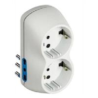 ADATTATORE 2 SCHUKO+2 PR LATER 16A BIP