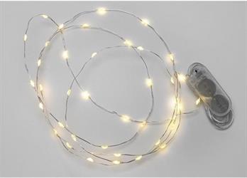 LUCI DECOR.40 MICROLED BATT.BIANCO CA.