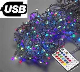 LUCI NATALE TENDA 160LED RGB TELEC.USB
