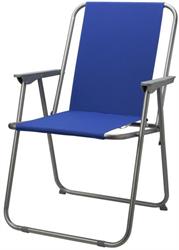SEDIA PIEGHEV.ACCIAIO+ BLU CM 54X35X74