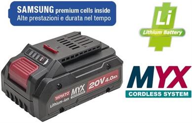 BATTERIA LITIO YAMATO 20V 4,0 AH SLIM