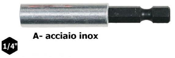 PORTAINSERTI MAGNETICI INOX MM.60