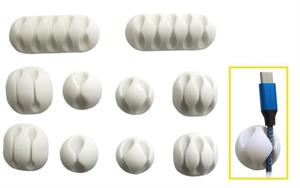 CLIP FERMACAVI ADESIVI PZ.10 BIANCO