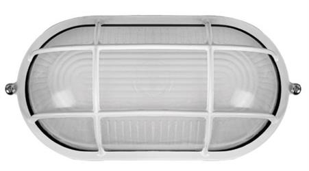 PLAFONIERA INDUSTRIALE OVALE BIANCA