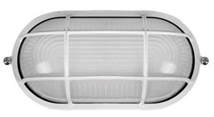 PLAFONIERA INDUSTRIALE OVALE BIANCA