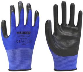 GUANTI SPALMATI NITRILE EN388 BLU TG10