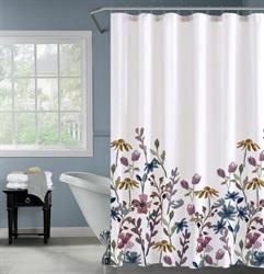 TENDA DOCCIA TESSUTO FIORI CM120X200