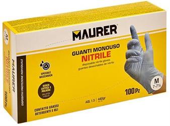 GUANTI NITRILE BLU MONOUSO T.L  PZ 100