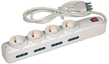 MULTIP.4 SCHUKO+8 LAT. BIP. 2P+T C.INT