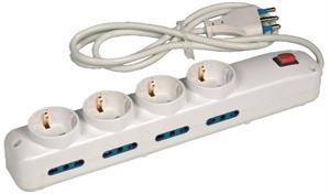 MULTIP.4 SCHUKO+8 LAT. BIP. 2P+T C.INT
