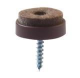 SCIVOLO FELTRO VITE MARRON MM 28 PZ 8