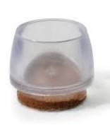 PUNTALE PVC TRASP.C.FELTRO MM 18 PZ 8