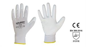 GUANTI SPALMATI POLIURET.BIANCHI TG 9