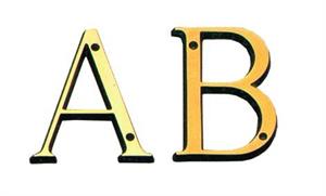 LETTERE OTTONE LUCIDO - C - CM 8