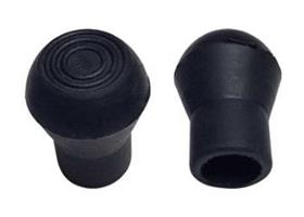 PIEDINO ESTERNO PER BASTONI NERO MM 20