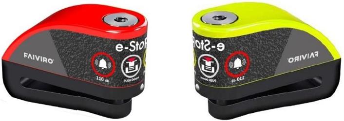 BLOCCADISCO CON ALLARME E-STOP NERO-RO