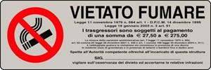 CARTELLI PL.ADES.VIETATO FUMARE CM15X5