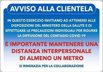 CARTELLO ALL.AVV.CLIENTELA CM.30X20