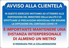 CARTELLO ALL.AVV.CLIENTELA CM.30X20