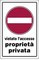 CARTELLI PLAST.CM 20X30 PROPIETA PRIV.