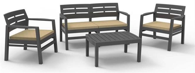 SALOTTINO JAVA ANTRACITE C.CUSCINI PLP