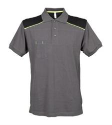 POLO BORDEAUX GRIGIO/NERA TG.M