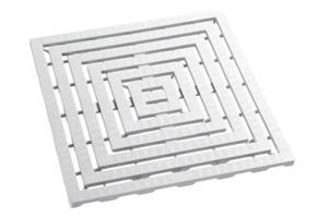 PEDANA PLASTICA RIGIDA BIANCA 57X57 CM