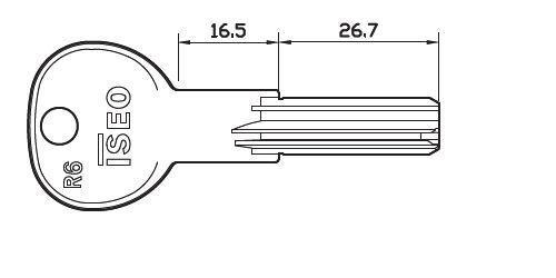CHIAVE GREZZA X CILINDRO R6 OTT.NICH.