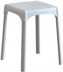 SGABELLO BAGNO BIANCO H CM 42