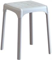SGABELLO BAGNO BIANCO H CM 42